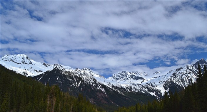 Top of Rogers Pass in British Columbia
